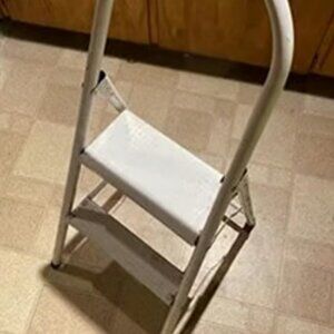 Coastal 2 Step Ladder Folding Step Stool for home office 40 inch